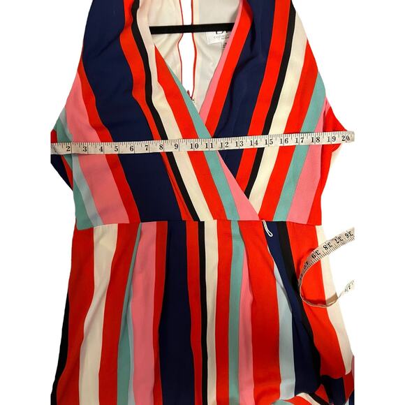 DR Collection by Donna Ricco Sleevless Multicolor Striped Midi Dress Size 16 - Picture 6 of 7